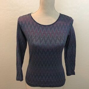 Missoni Sport Striped 3/4 Sleeve Tee Size 38 US 6
